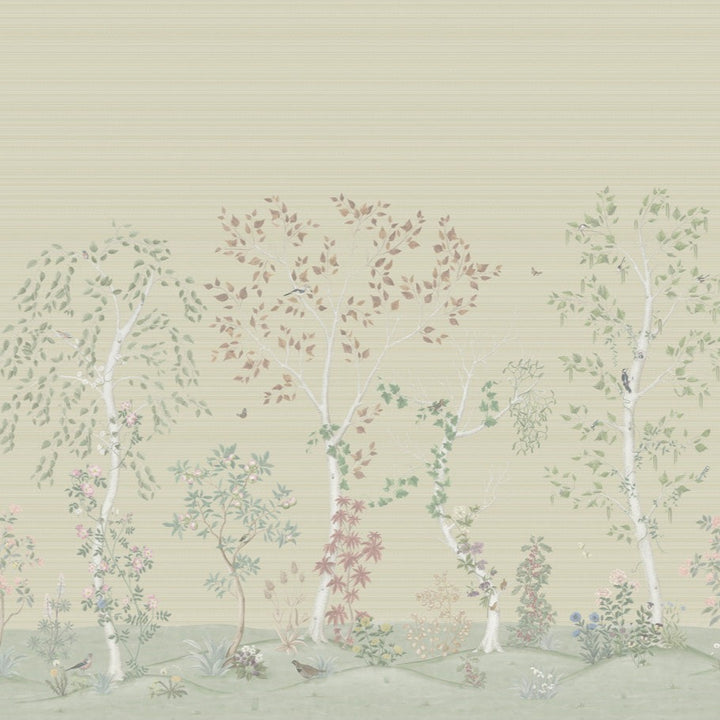 Seasonal Woods Grasscloth Wallpaper