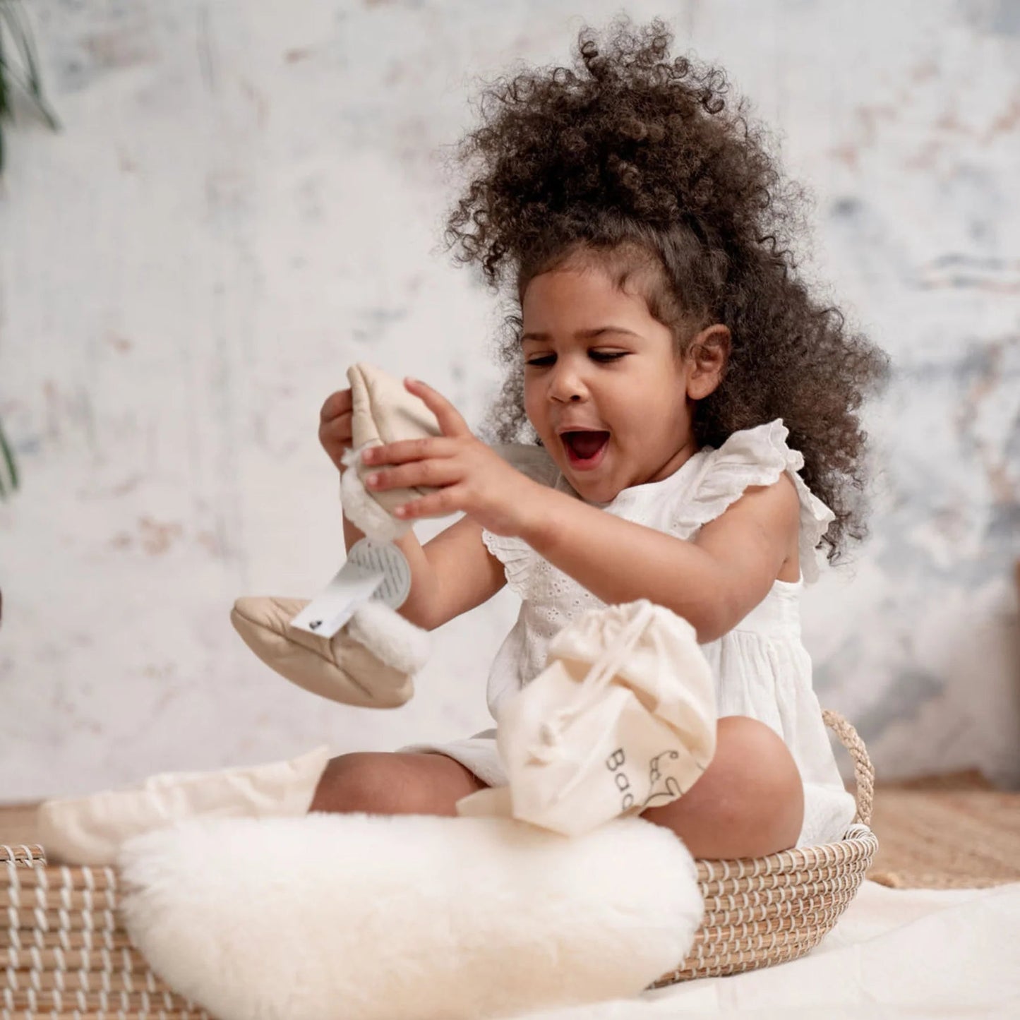 Baby Lambskin Booties | Pebble - The Baby Cot Shop, Chelsea