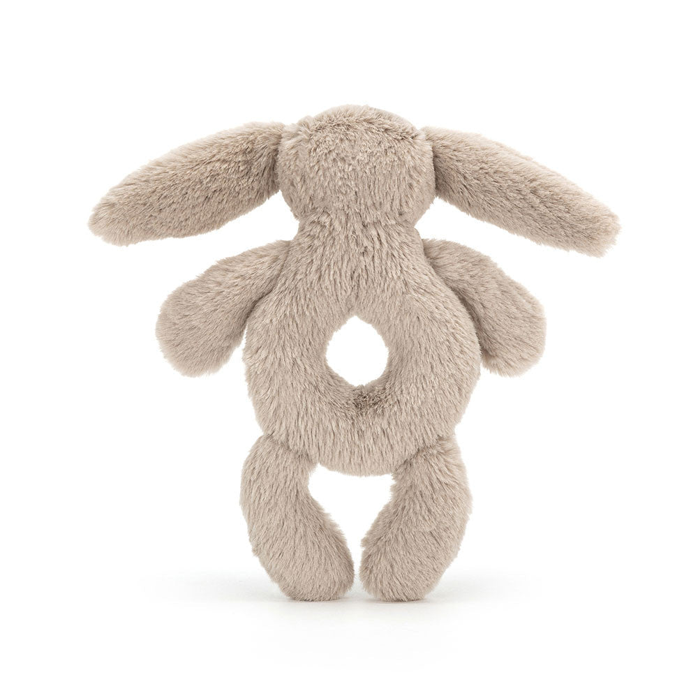 Bashful Beige Bunny Ring Rattle - The Baby Cot Shop, Chelsea