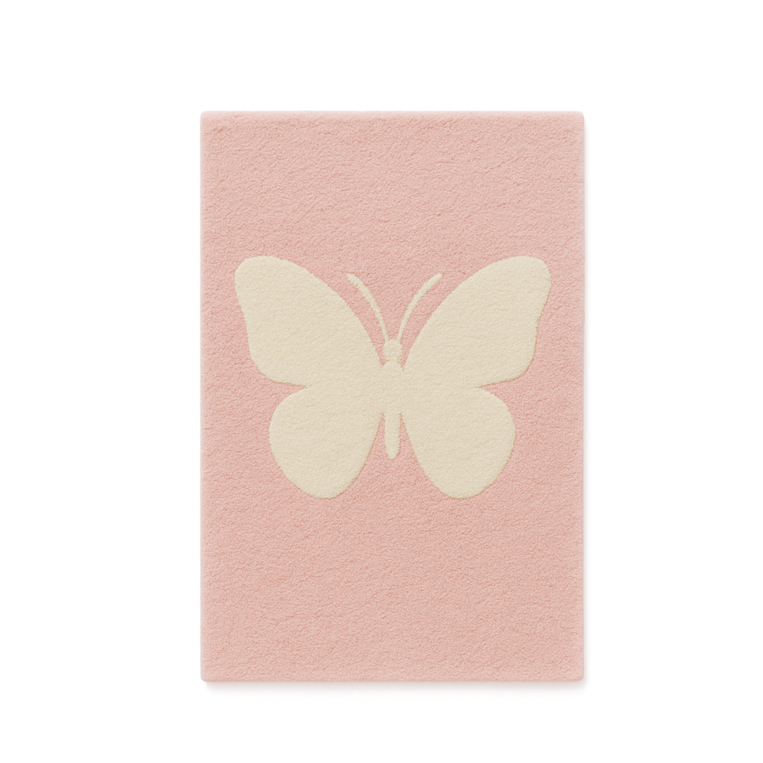 Butterfly Rug in Pretty Pink - The Baby Cot Shop, Chelsea