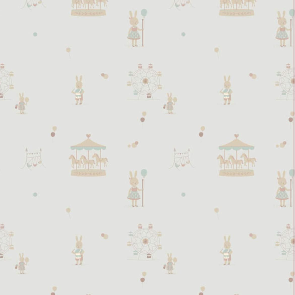 Carousel Lane Wallpaper - Almond Cream - The Baby Cot Shop, Chelsea