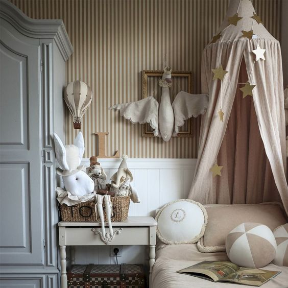 Gold and Beige Decorative Hot Air Balloon (3 Sizes) - The Baby Cot Shop, Chelsea