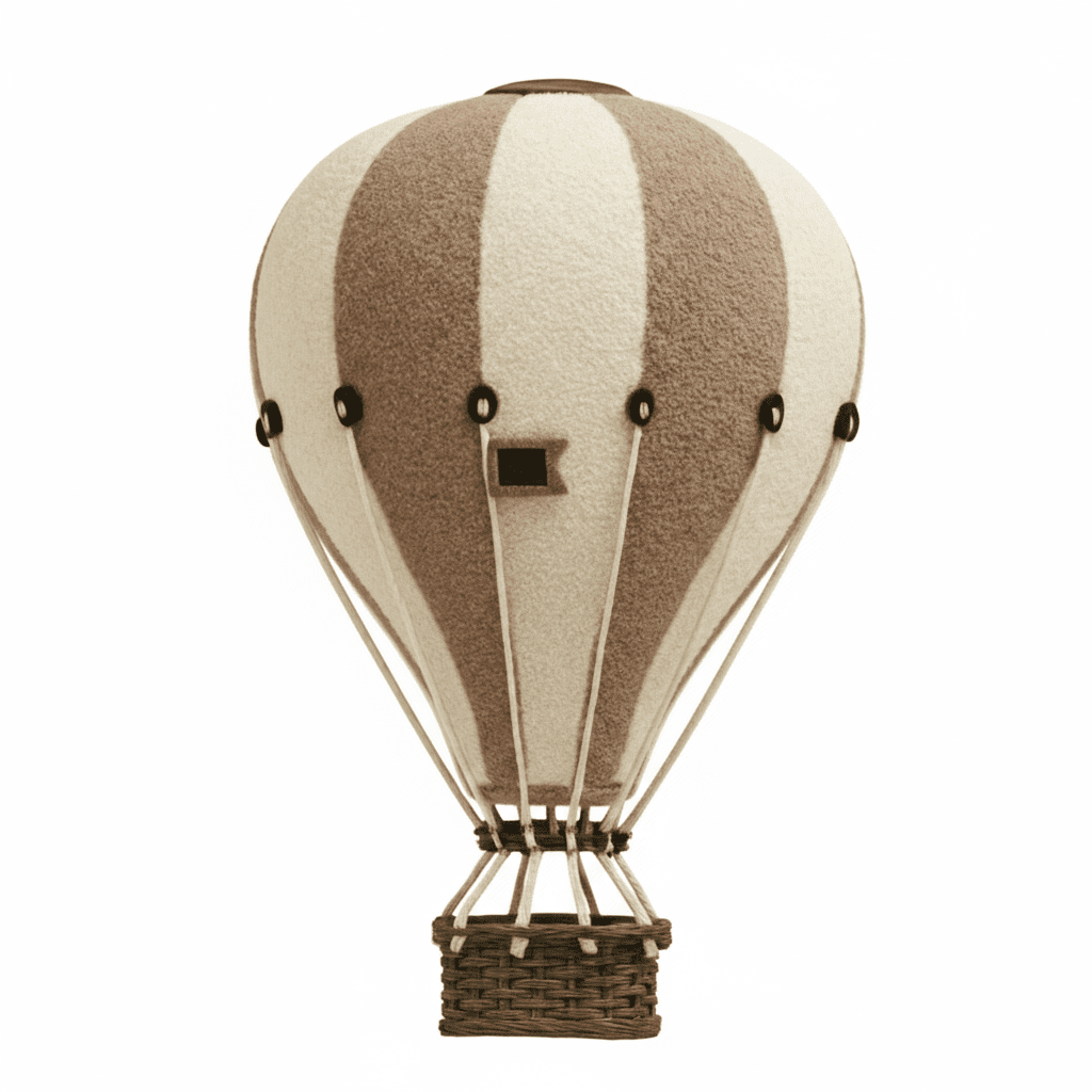 Gold and Cream Decorative Bouclé Hot Air Balloon - The Baby Cot Shop, Chelsea