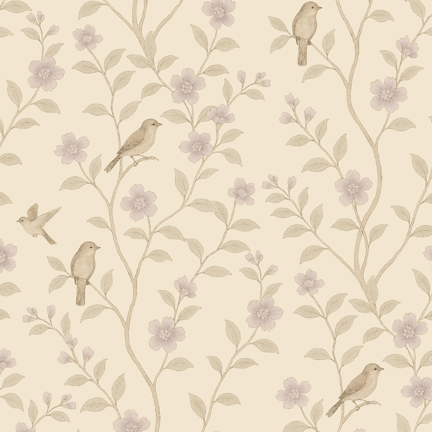Kew Serenade Wallpaper - Lilac - The Baby Cot Shop, Chelsea
