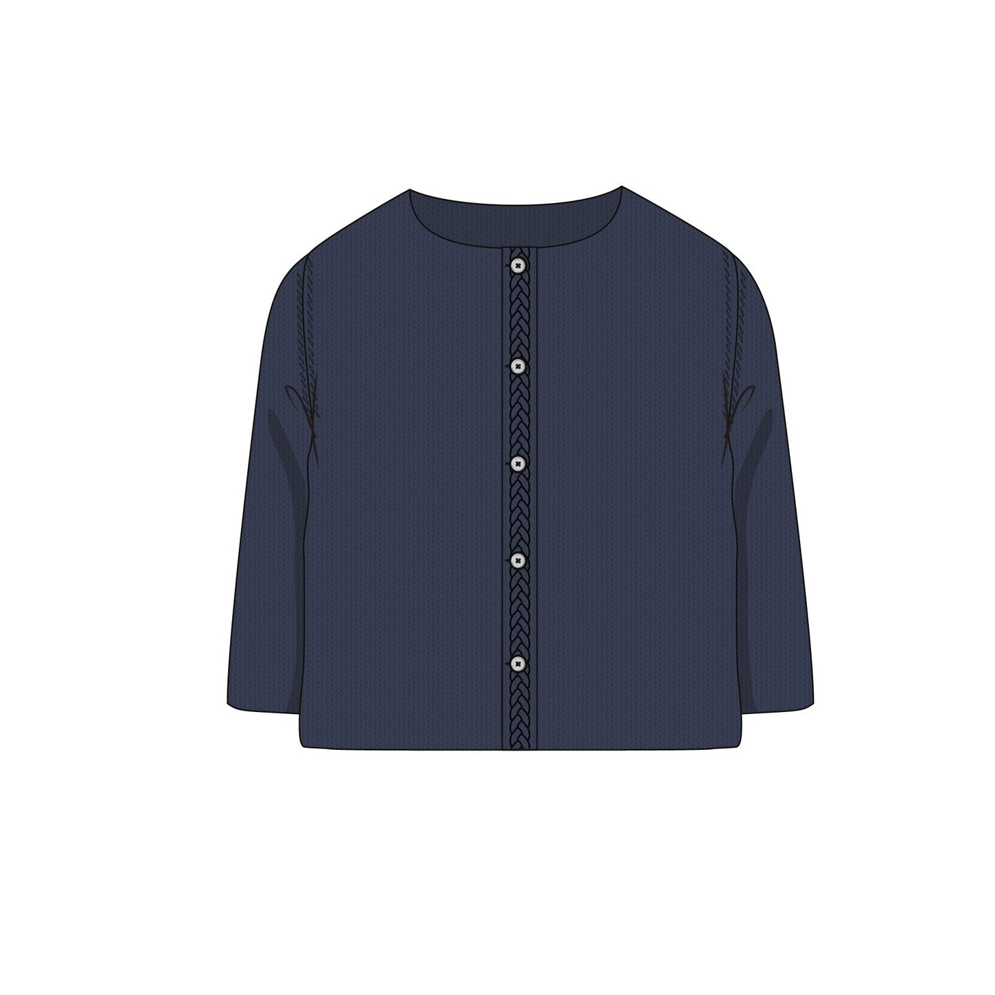 Knitted Cardigan With Round Collar - The Baby Cot Shop, Chelsea
