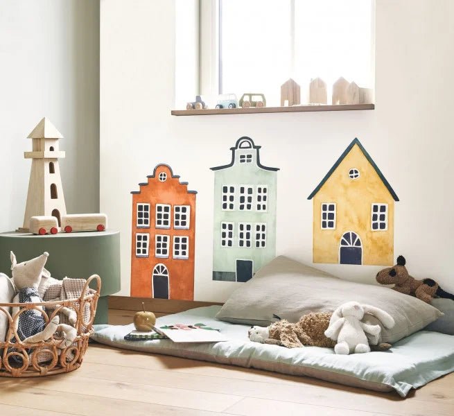Little Houses Spray Up Wallpanel by Casadeco - The Baby Cot Shop, Chelsea