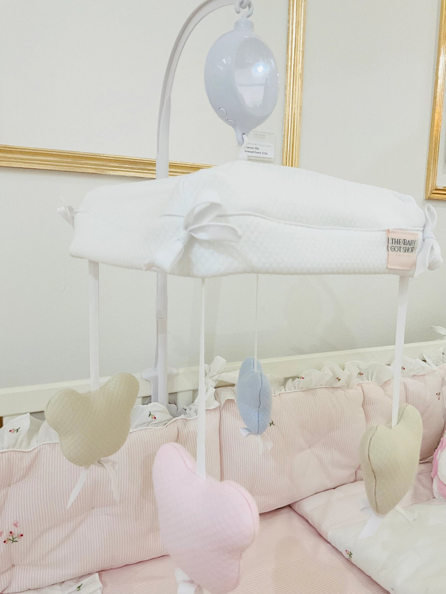 Neutral Bears Musical Cot Mobile - The Baby Cot Shop, Chelsea