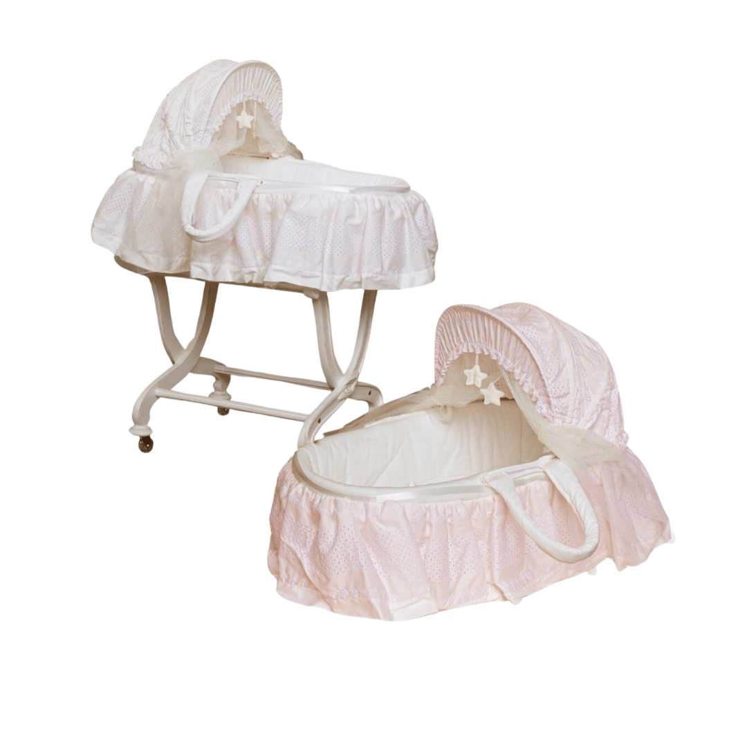 Notte Luxury Moses Basket By Savio Firmino - Blue - The Baby Cot Shop, Chelsea
