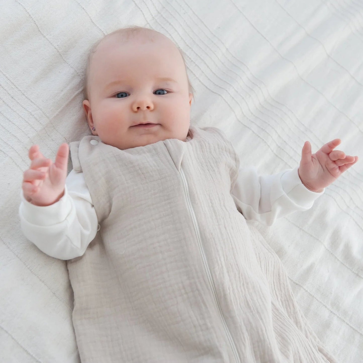 Organic Baby Sleeping Bag Muslin - 0.5 TOG - The Baby Cot Shop, Chelsea
