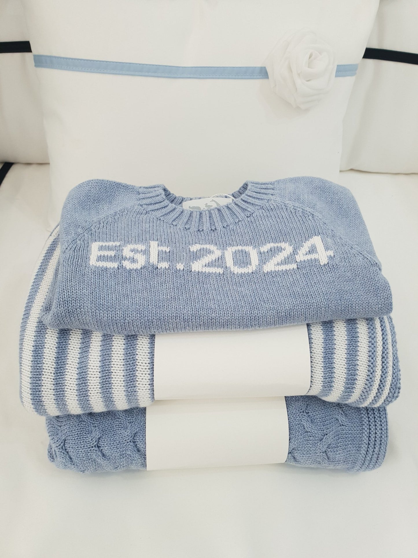 Organic Est. 2024 Jumper - Blue - The Baby Cot Shop, Chelsea