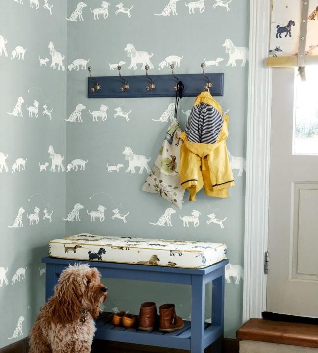 Walkies Fabric - The Baby Cot Shop, Chelsea