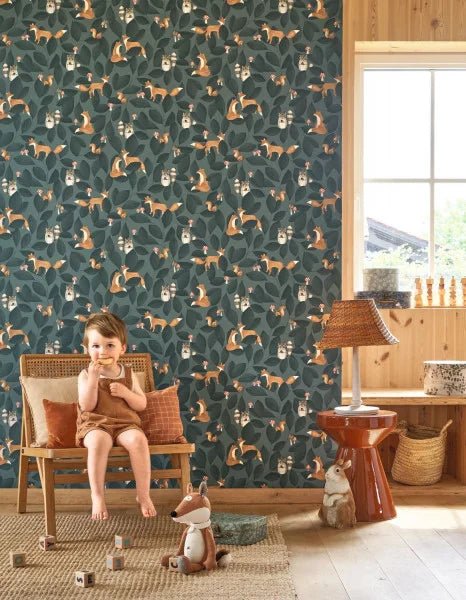Woodland Friends Wallpaper by Casadeco - The Baby Cot Shop, Chelsea