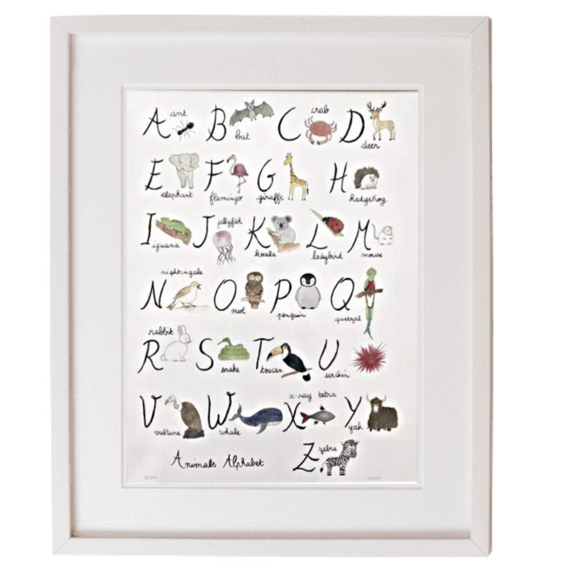Animal Alphabet Framed Art Print - The Baby Cot Shop, Chelsea