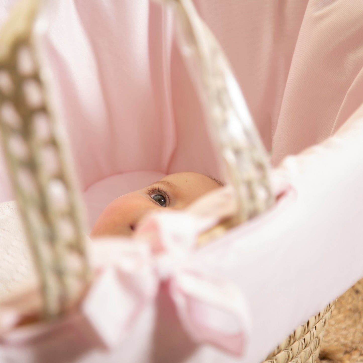 Carolina Moses Basket in Blue - The Baby Cot Shop, Chelsea