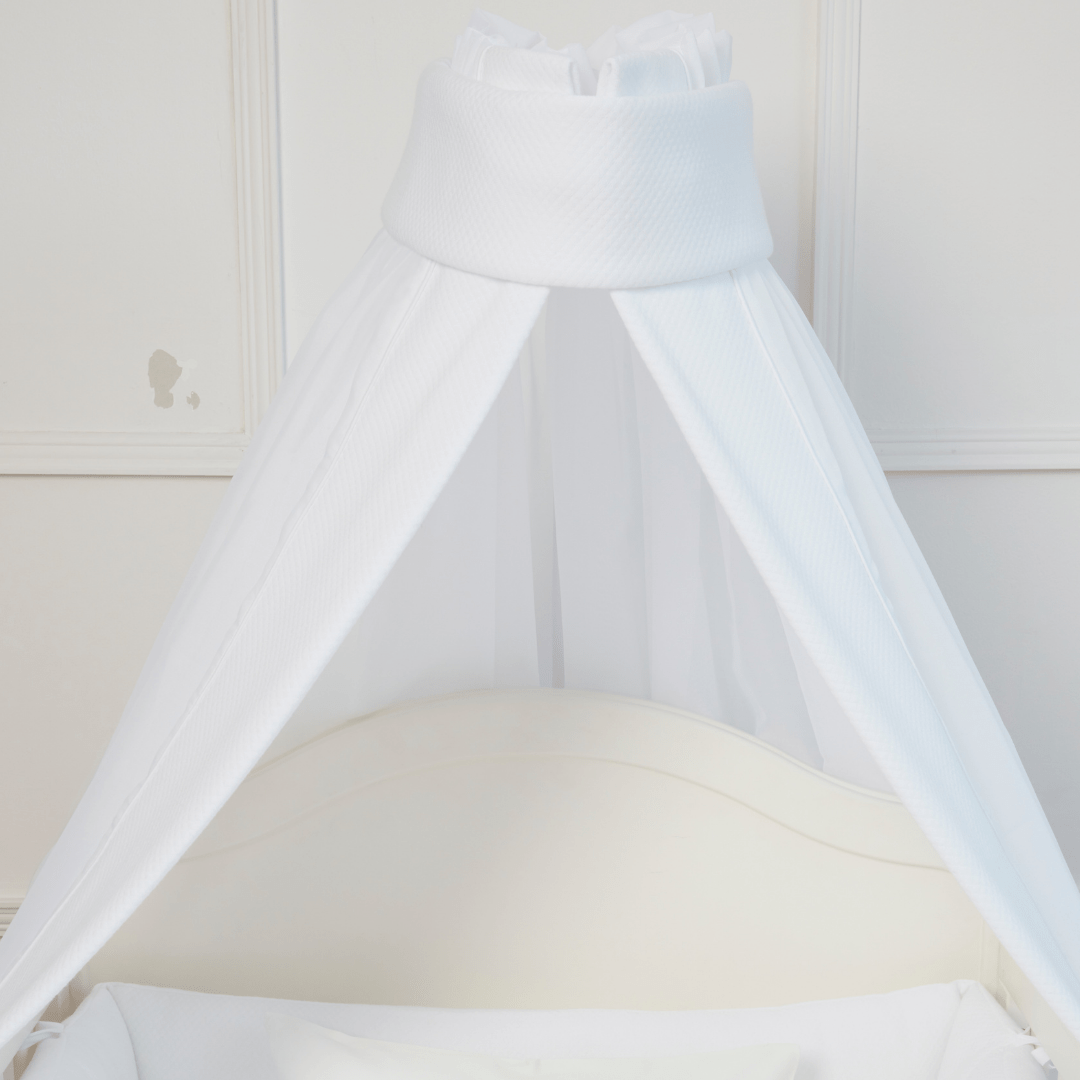 Diamond Pique Canopy - The Baby Cot Shop, Chelsea