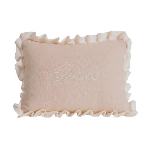 Baby Girl Embroidered Cushion - The Baby Cot Shop, Chelsea