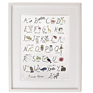 Animal Alphabet Nursery Art Print