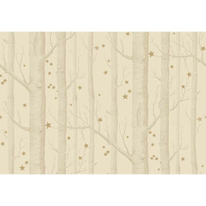 Woods and Stars Off-White Cream Wallpaper