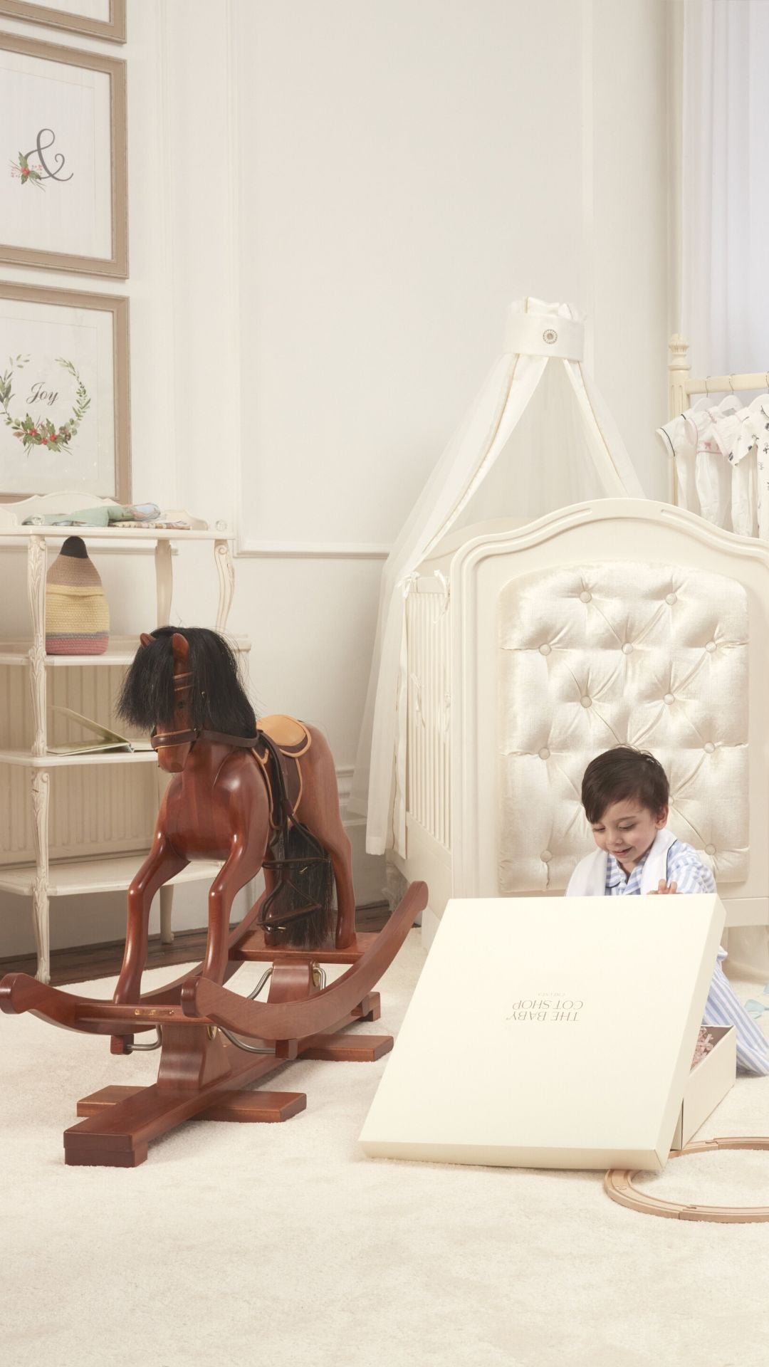 Luxury Rocking Horse - Mahogany - The Baby Cot Shop, Chelsea