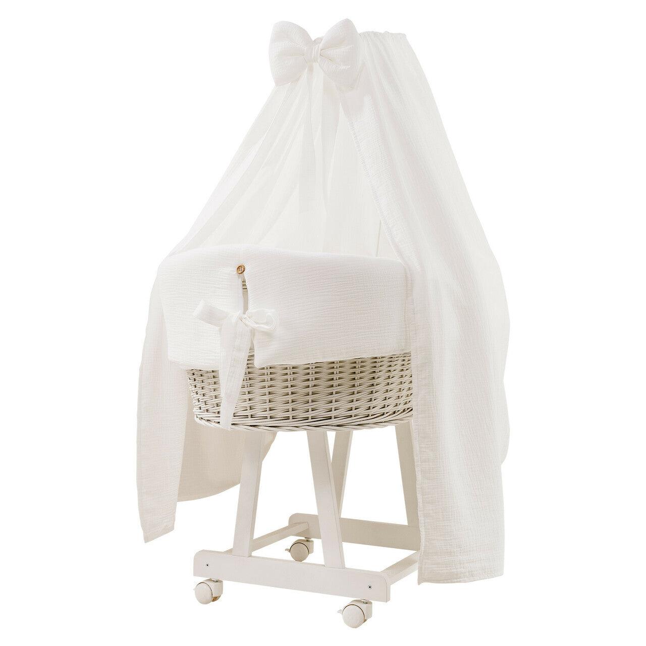 Mia Canopy Crib in Ivory - The Baby Cot Shop, Chelsea