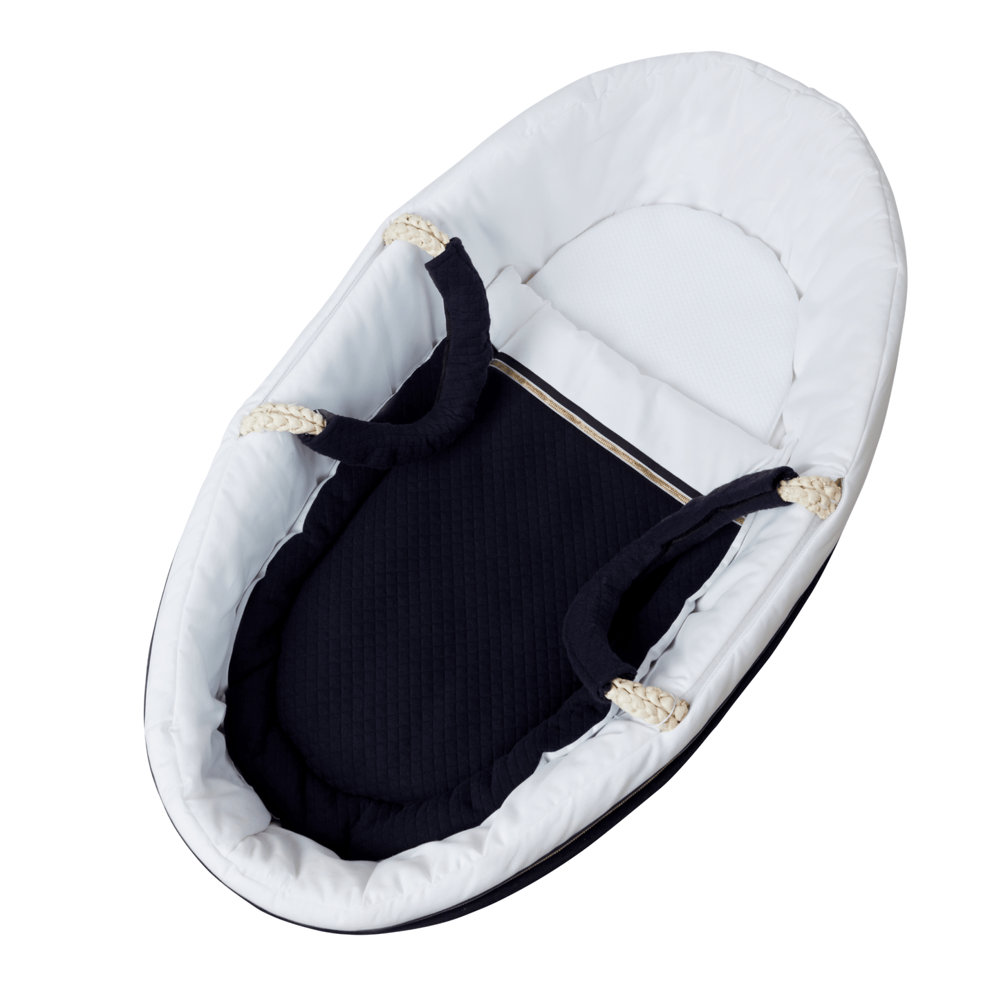 Royal Blue Luxury Moses Basket - The Baby Cot Shop, Chelsea