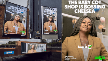 The Baby Cot Shop’s Founder, Toks Aruoture, is the new face of London billboards
