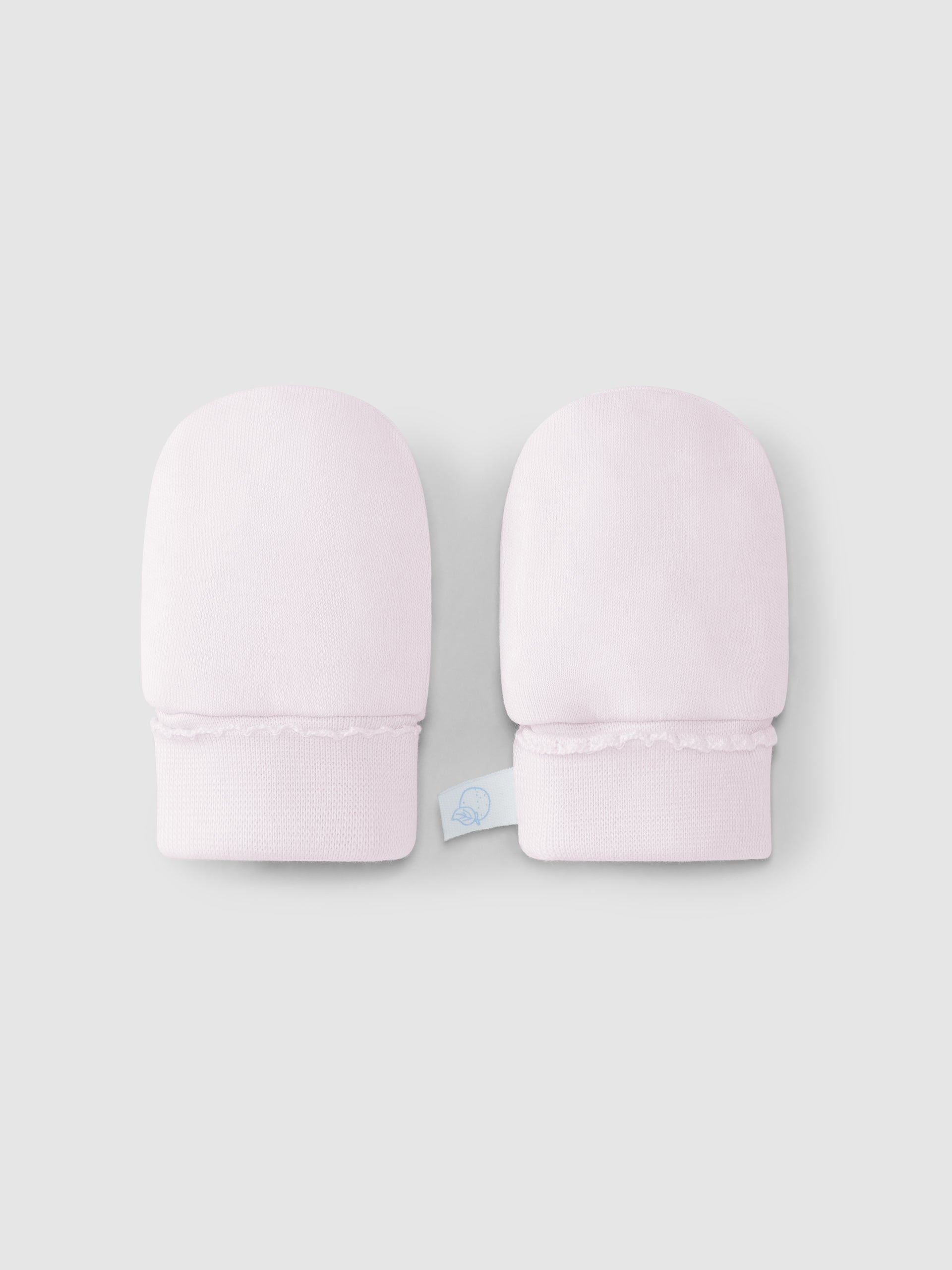 Plain Mittens with embroidered effect finish