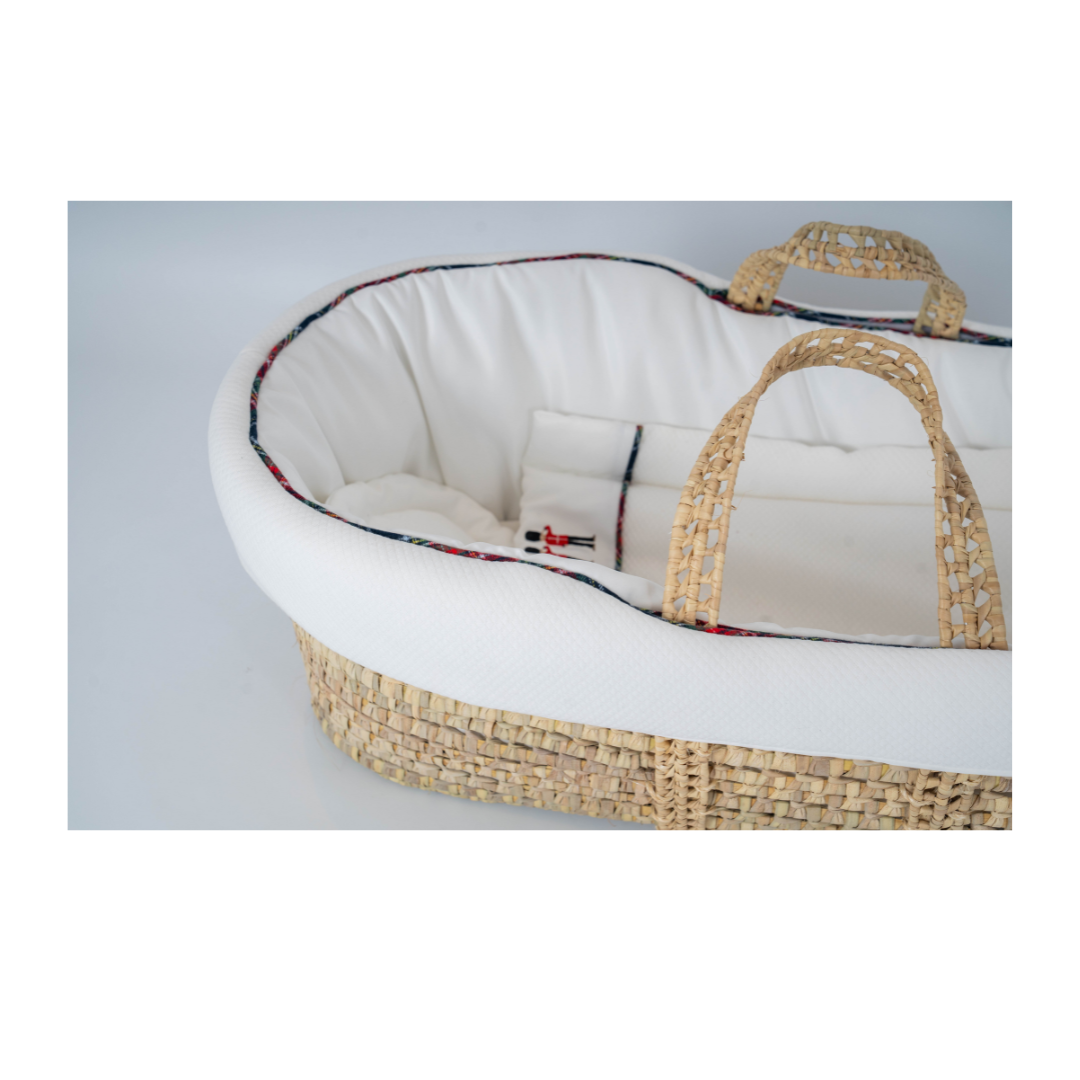 Piccadilly Parade Embroidered Moses Basket