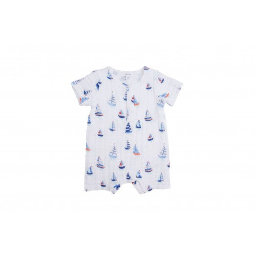 Nautical Boats Henley Shortall Blue - Babysuit
