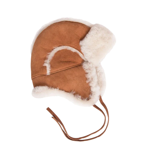 Baby Sheepskin Trapper Hat | Chestnut