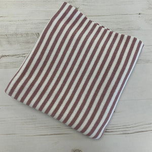 Organic Striped Baby Blanket - Raspberry