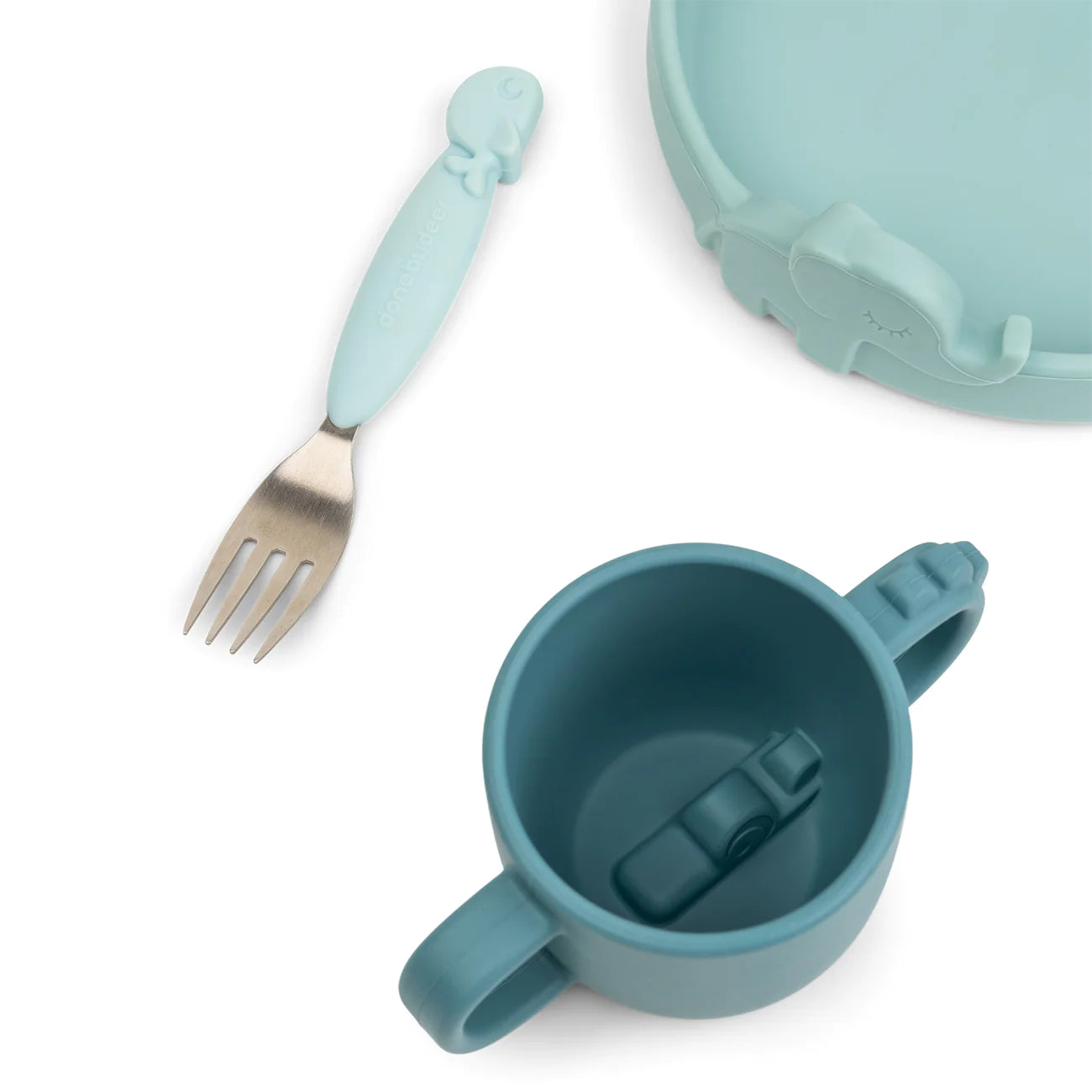 Silicone dinner set - Blue