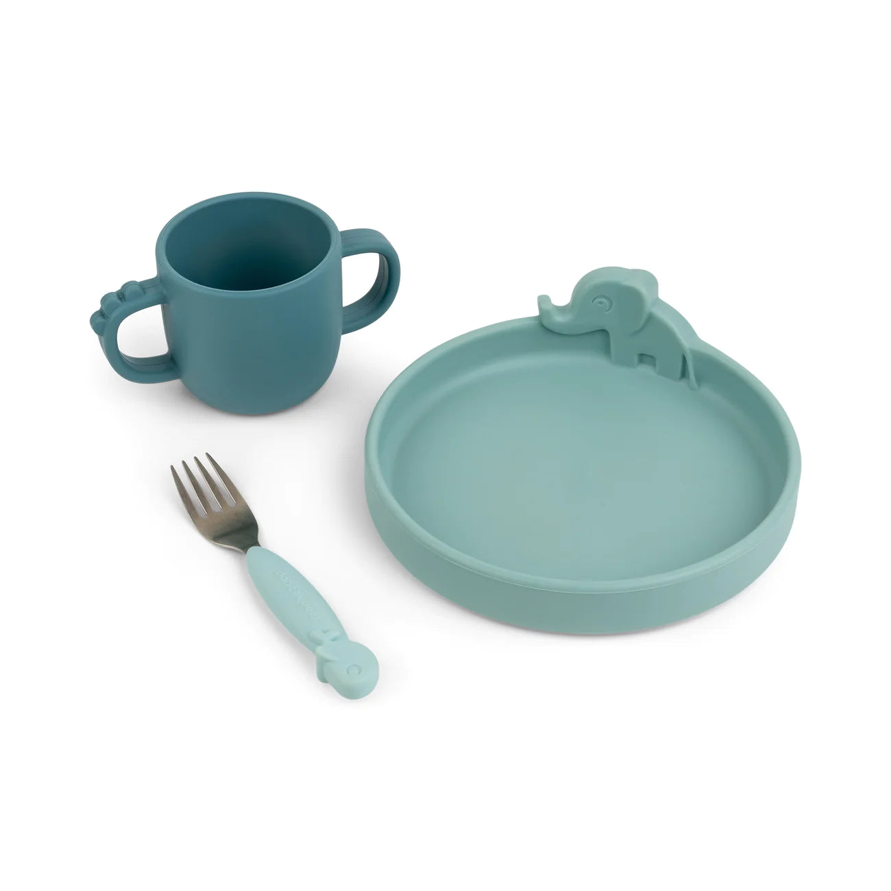 Silicone dinner set - Blue