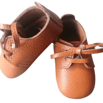 Brown Lace-up First Walker | Comfortable Baby Shoes
