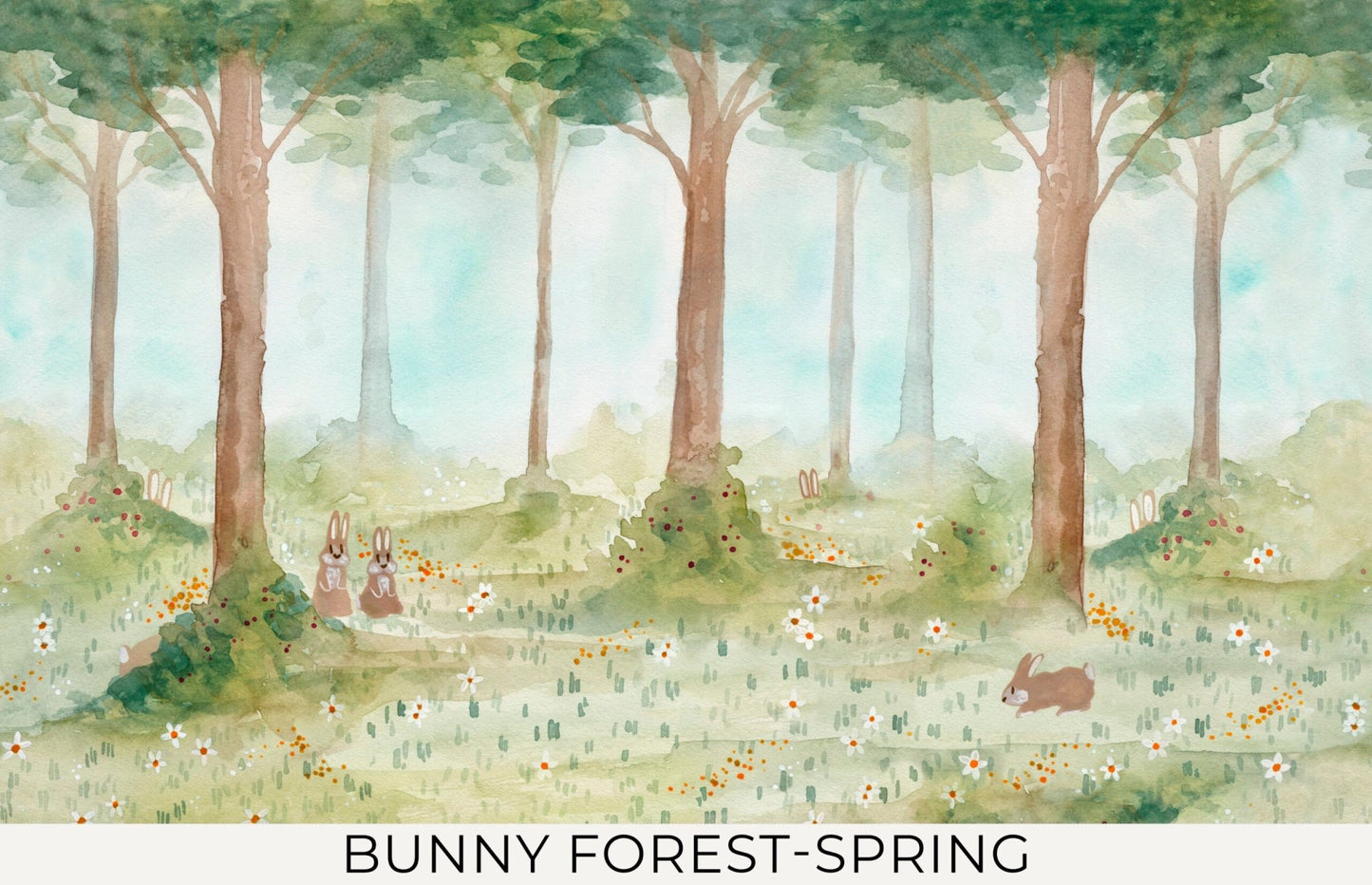 Bunny Forest Wallpaper - The Baby Cot Shop, Chelsea
