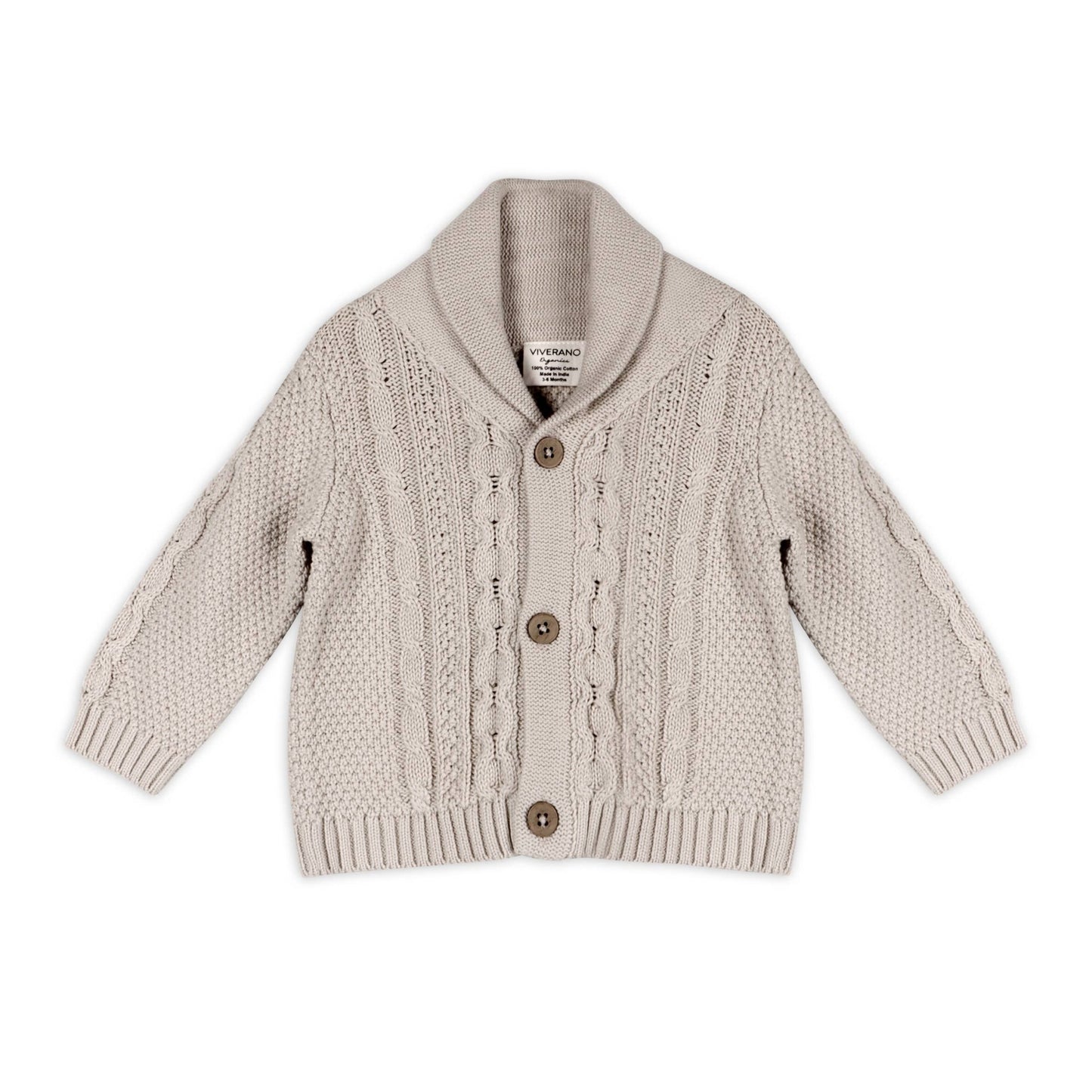 Cable Knit Organic Baby Cardigan - The Baby Cot Shop, Chelsea