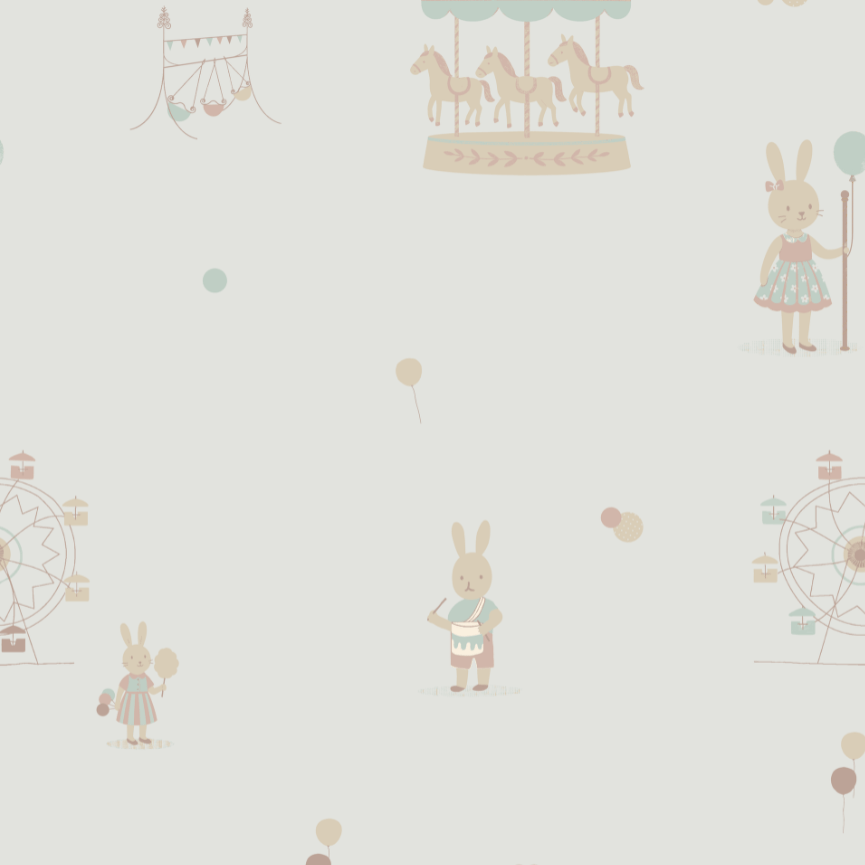 Carousel Lane Wallpaper - Almond Cream - The Baby Cot Shop, Chelsea