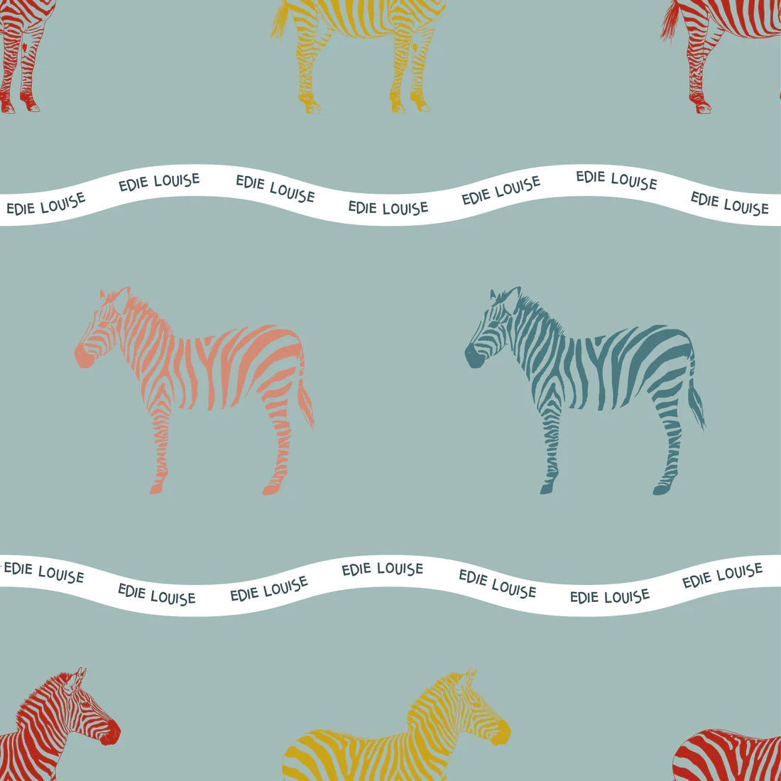 Cool African Zebra Wallpaper | Handpainted nursery wallpaper
