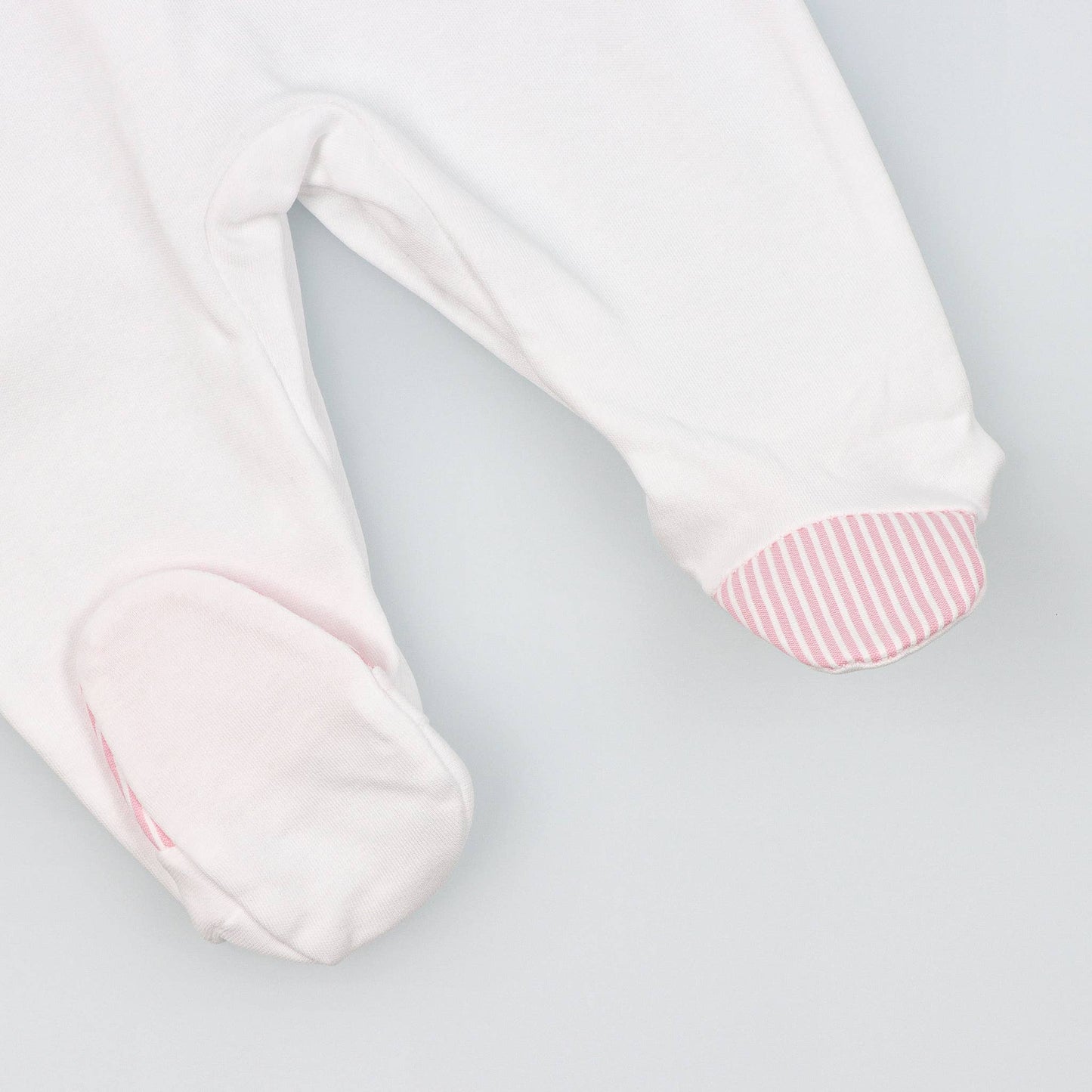 Cotton Sleepsuit with Striped Collar - The Baby Cot Shop, Chelsea