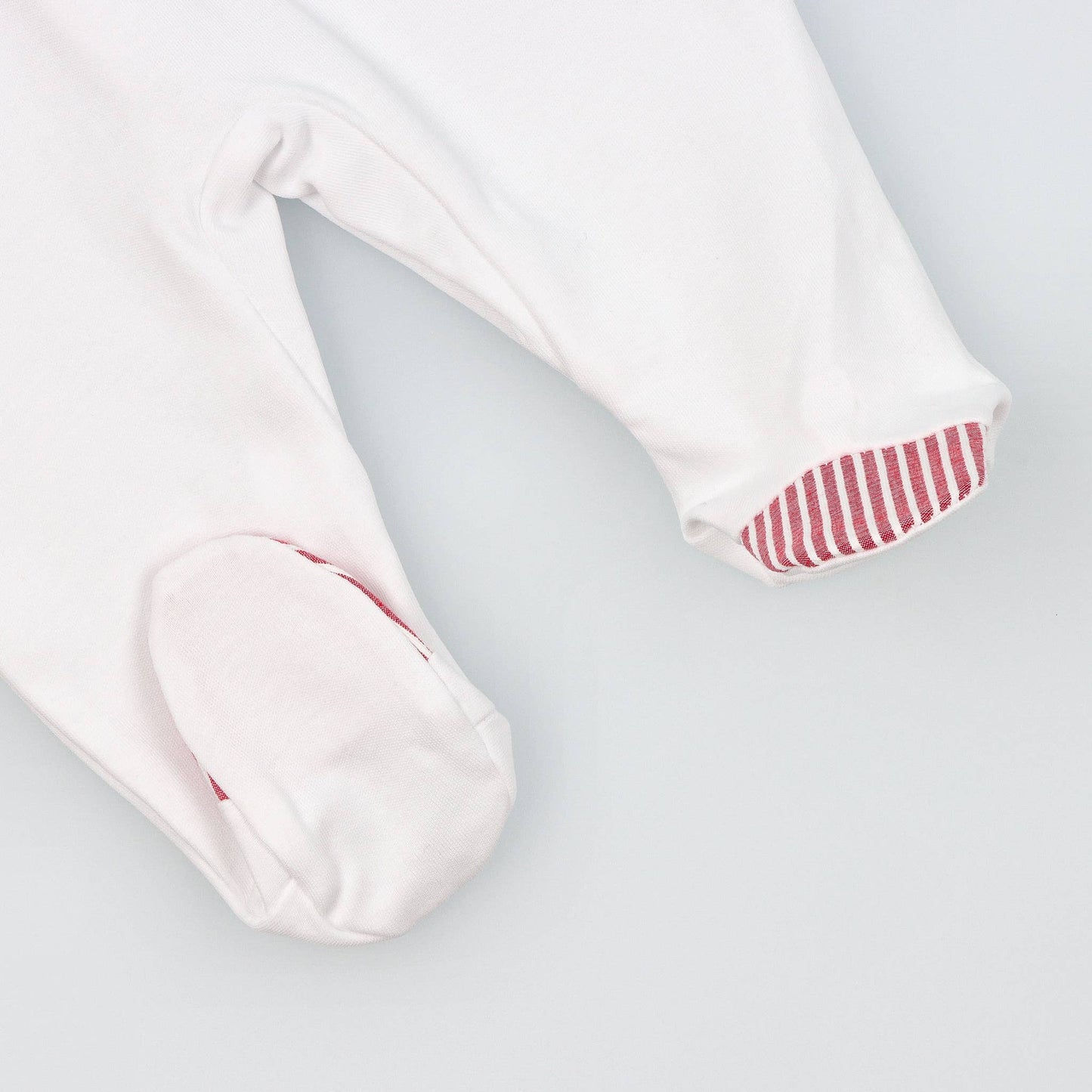 Cotton Sleepsuit with Striped Collar - The Baby Cot Shop, Chelsea