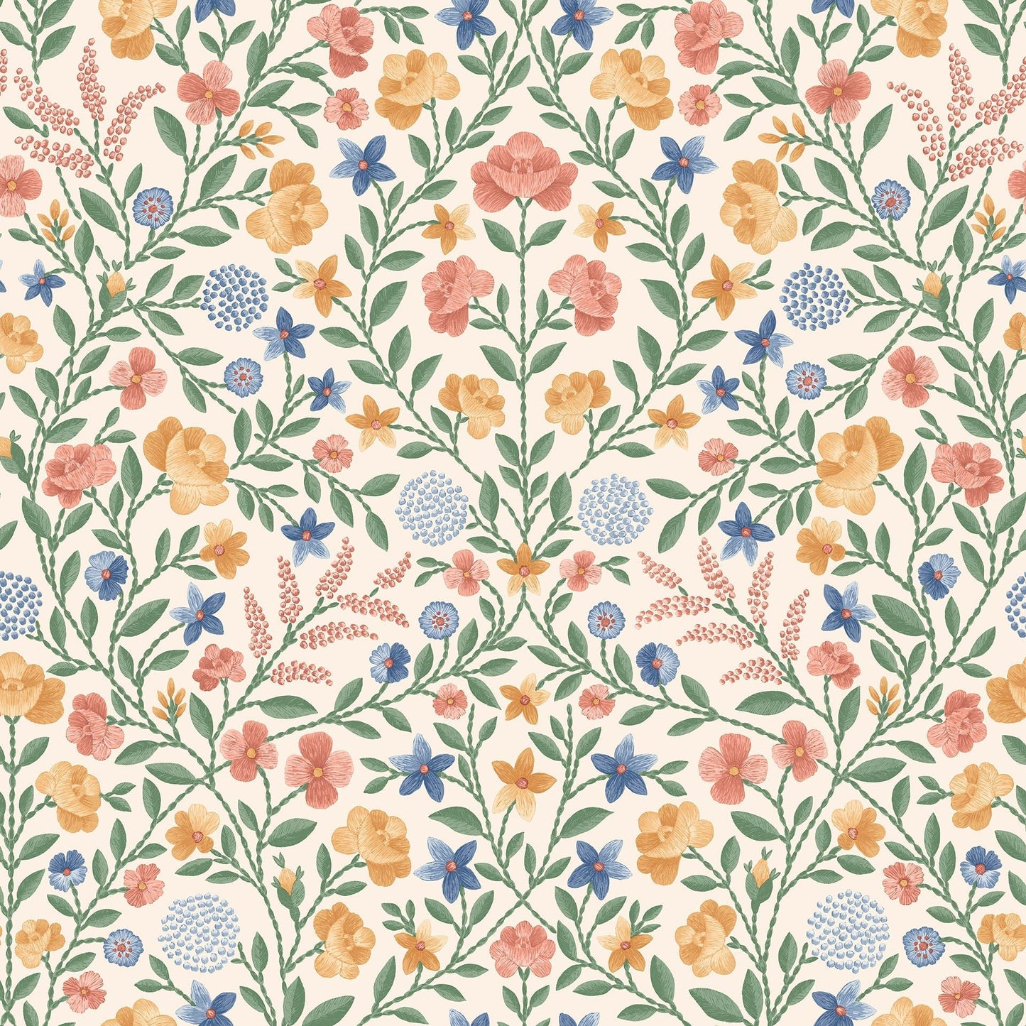 Court Embroidery Wallpaper - The Baby Cot Shop, Chelsea