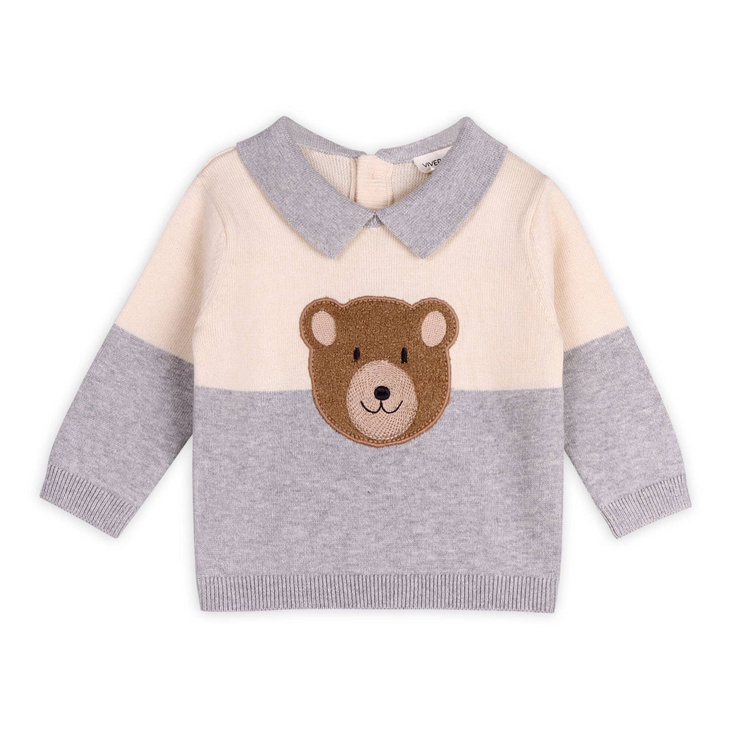 Cuddly Bear Applique Baby Sweater - The Baby Cot Shop, Chelsea