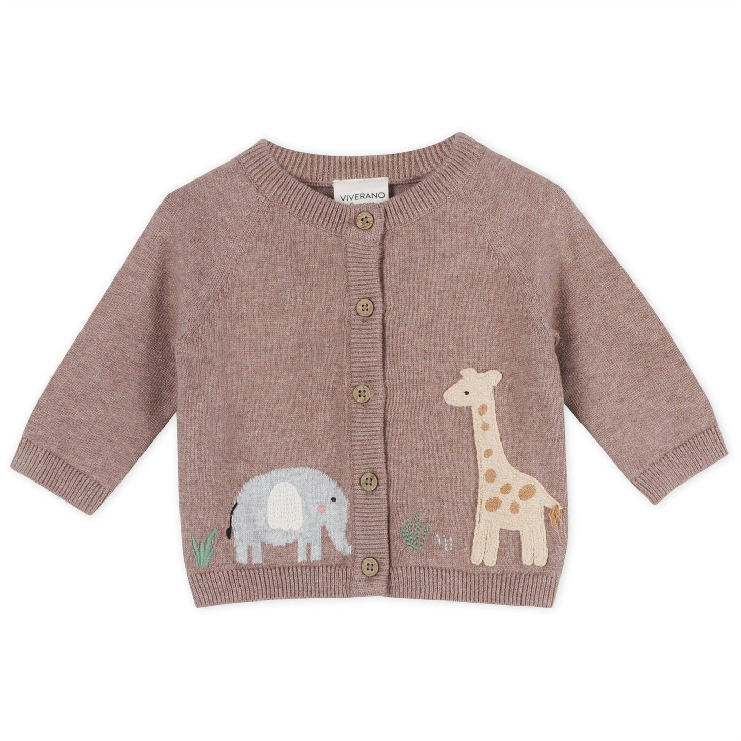Elephant & Giraffe Organic Baby Cardigan - The Baby Cot Shop, Chelsea