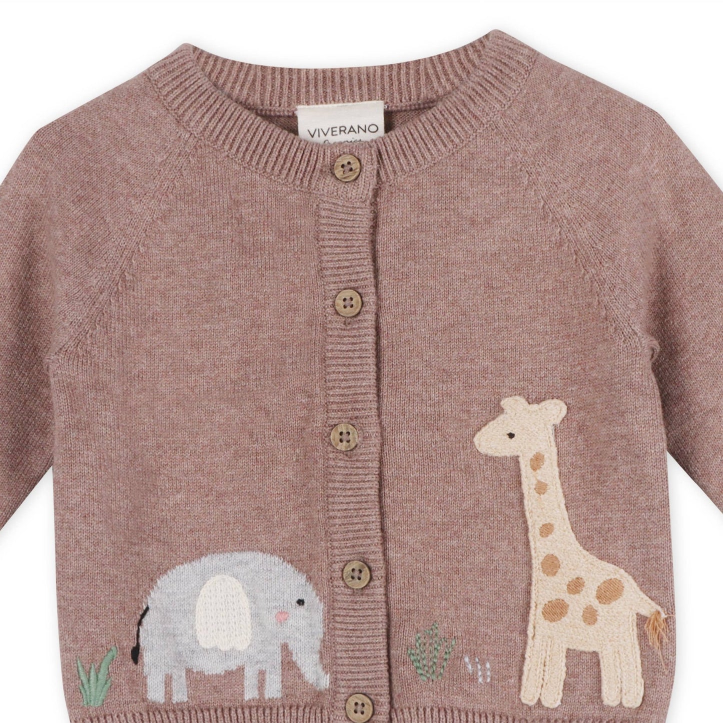 Elephant & Giraffe Organic Baby Cardigan - The Baby Cot Shop, Chelsea