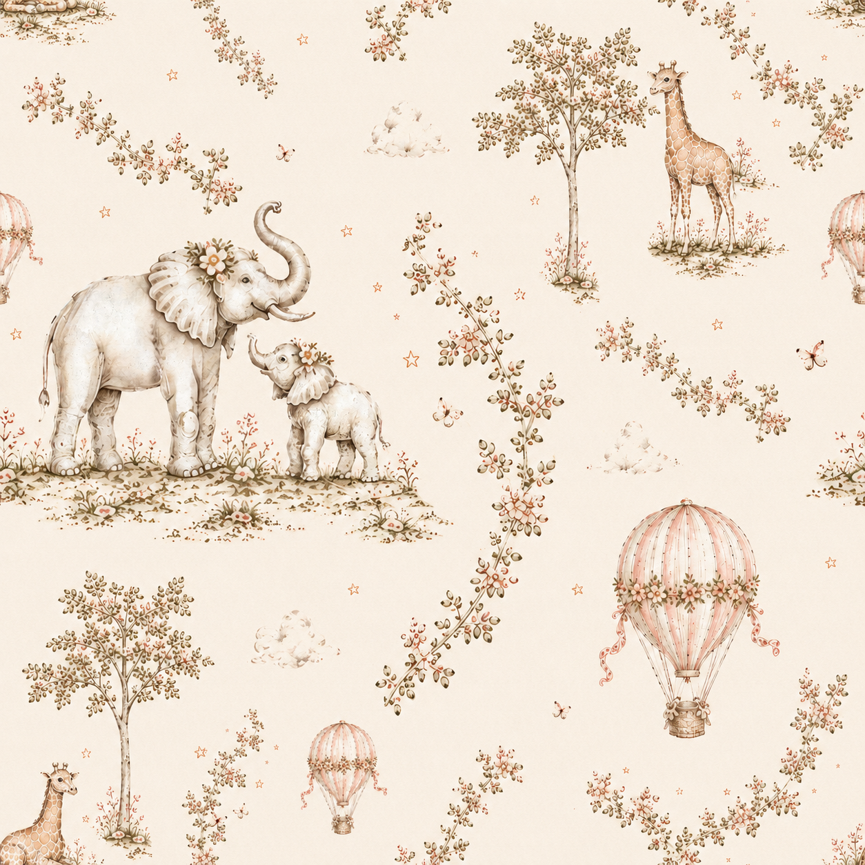 elowen children's room wallpaper exclusively from The Baby Cot Shop, Chelsea