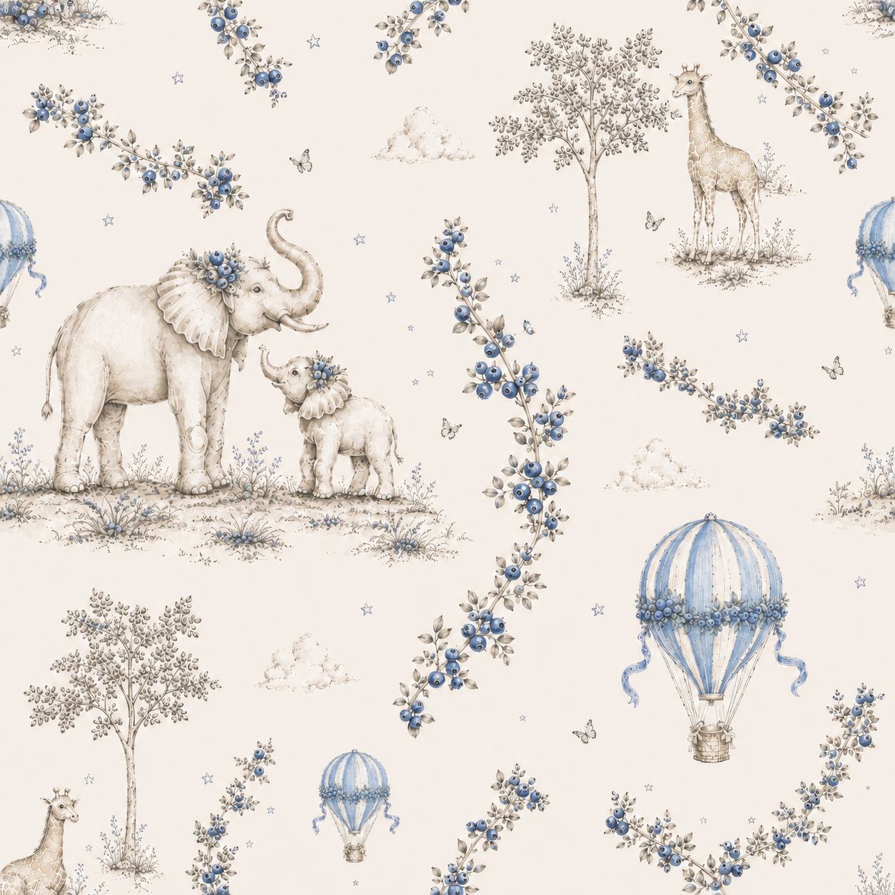evren wallpaper for children's rooms exclusively at The Baby Cot Shop, Chelsea