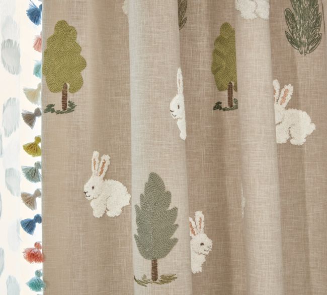 Fluffy Bunnies Fabric - The Baby Cot Shop, Chelsea