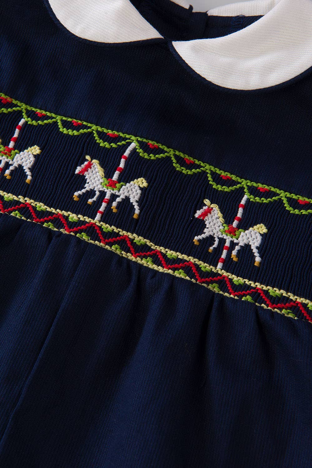 Horse Carousel Smocked Romper - The Baby Cot Shop, Chelsea