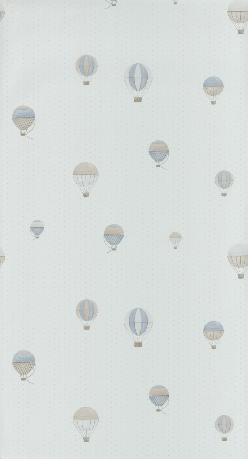 Montgolfier Blue Hot Air Balloon Wallpaper