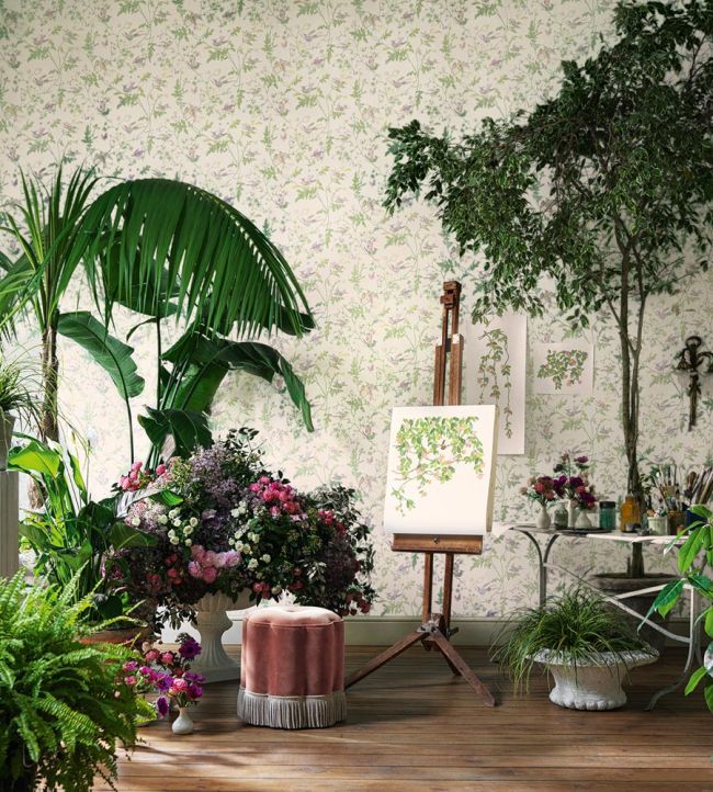 Hummingbirds Wallpaper - The Baby Cot Shop, Chelsea
